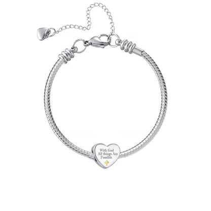Cross Heart Charm for Pandora Bracelets Christian Bible Verse Charms Prayer Faith Religious Gifts for Women - style: Pray more worry less Matthew 6:34