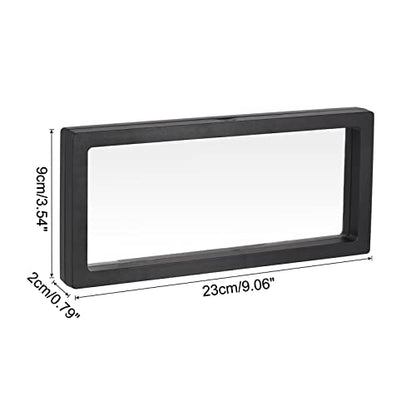 MECCANIXITY Floating Frame Display Holder Stand 3D Jewelry Display Box 9.06 x 3.54 x 0.79 inch Black for Ring Necklace Bracelet Earring Pack of 2 - color: Black, size: 9.06 x 3.54 x 0.79 inch