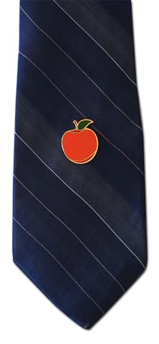 Novel Merk Fruit Lemon, Strawberry, or Orange Appreciation Lapel Pin, Hat Pin & Tie Tack Set with Clutch Back - style: 3-Apple