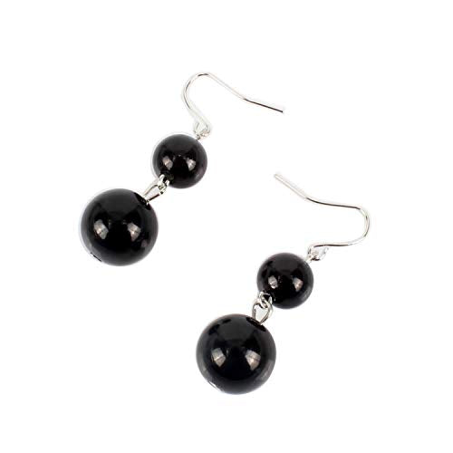KOSMOS-LI Large Multi Layer Faux Pearl Strand Costume Jewelry Sets For Women Stocking Stuffers - color: Black