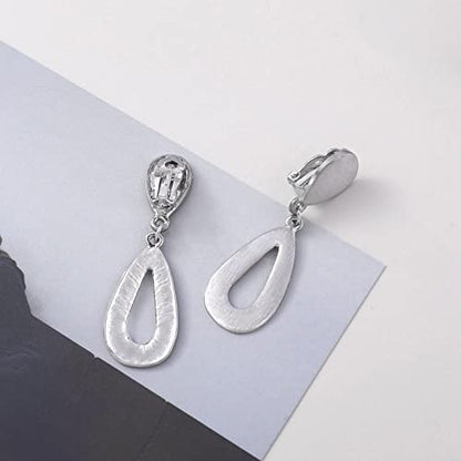 Women's Statement Clip-On Earrings Hypoallergenic Lightweight Clip Earrings - color: waterdrop hollow