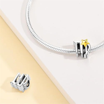 925 Sterling Silver 12 Astrological Signs Charm for Bracelets and Necklace Happy Birthday Charms for Bracelet and Necklace Valentine's Day Mother's Day Gift - style: Virgo Charm