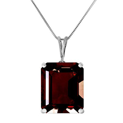 Galaxy Gold 14K Solid Gold 7.0 Carat Natural Garnet Pendant Necklace for Women - Yellow Gold Fine Jewelry