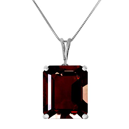 Galaxy Gold 14K Solid Gold 7.0 Carat Natural Garnet Pendant Necklace for Women - Yellow Gold Fine Jewelry