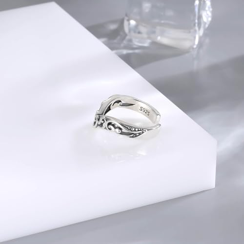 925 Sterling Silver Toe Ring Adjustable Butterfly Filigree Boho Ocean Wave Summer Jewelry for Women - style: Heart V Shaped Filigree
