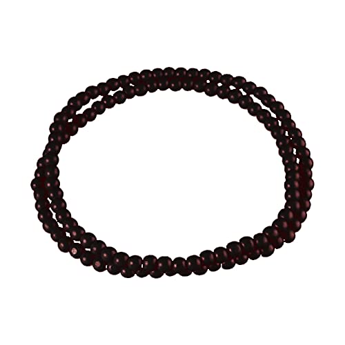 COLORFUL BLING 8MM Natural Wood Bead Necklace Africa Wooden Chain Statement Unisex Chunky Strand Necklaces Hip Hop Jewelry - color: black