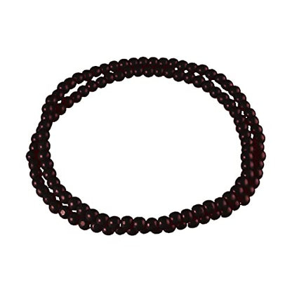 COLORFUL BLING 8MM Natural Wood Bead Necklace Africa Wooden Chain Statement Unisex Chunky Strand Necklaces Hip Hop Jewelry - color: black