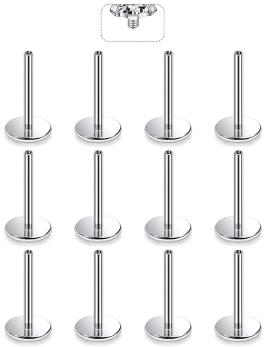F136 Titanium 20/18/16G Threaded/Threadless Flat Earring Back Converter Kit Nose Lip Rings Medusa Labret Flatback Posts Cartilage Helix Conch Tragus Stud Piercing Jewelry Bar for Women Men - color: Internally Threaded, size: 20g, 5/16in