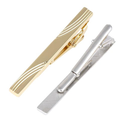 4 Pcs Stainless Steel Tie Clips for Men Classic Tie Bar Clip for Formal Business Wedding Party Fathers Day Gift - style: Class2