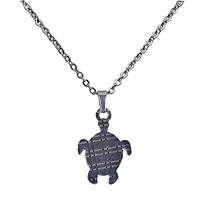 Temperature Sensing Color Changing Pendant Necklace Love Heart Butterfly Turtle Dolphin Moon Star Mood Necklace for Girl Women Gift - color: Turtle