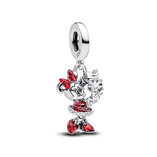 MITSOKU 925 Sterling Silver Charms for Bracelets Necklaces Animal prototype Pendant Safety Chain Dangle Pendants Beads Christmas Day Charms Jewelry Gift for Women - style: Cute Mouse In A Red Skirt