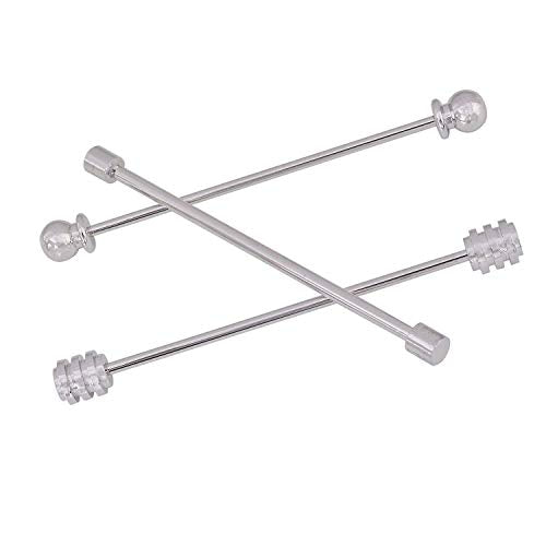3PCS Copper Collar Bar Shirt Tie Necktie Pins Clip Clasp Lapel Stick Brooch Barbell Screw Cravat Pin - color: Silver