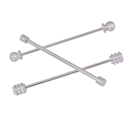 3PCS Copper Collar Bar Shirt Tie Necktie Pins Clip Clasp Lapel Stick Brooch Barbell Screw Cravat Pin - color: Silver