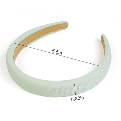 TEBIEKOY 3PCS Headbands for Women Non Slip Trendy Headbands for Women's Hair Cute Pearl Headband Green Padded Hairband Elastic Womens Head Bands Hair Accessories - color: green