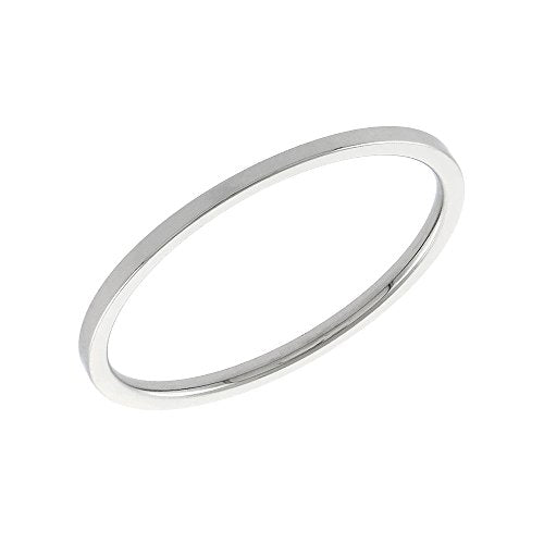 Sabrina Silver 316L Stainless Steel Pipe Cut 1mm Toe Ring Wedding Band Midi Ring for Women Very Thin Stackable Polished Comfort Fit sizes 1-6 - style: 1-Piece