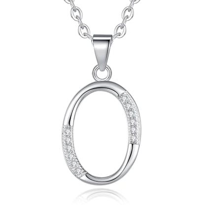 VIKI LYNN Dainty Initial Letter Pendant Necklace for Women | Cubic Zirconia Initial Jewelry, Personalized Letter Necklace, Dainty Women Jewelry, Birthday Gift Idea for Her, Mom and Wife - color: Silver, style: Silver-O