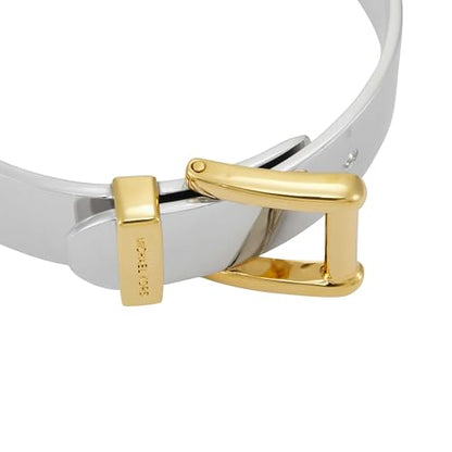 Michael Kors Silver-Tone Bracelet for Women; Bracelets; Jewelry for Women - color: Two Tone Chunky Bangle