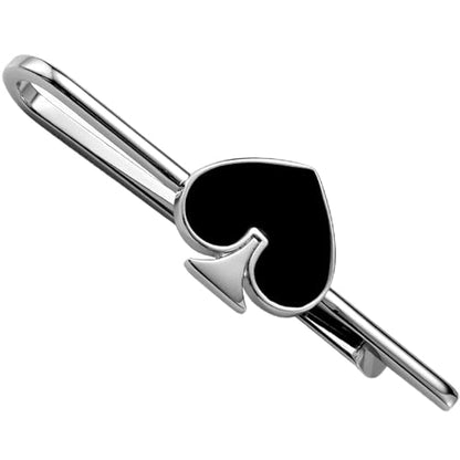 HAWSON Various Tie Clips for Men Unique, Funny Novelty Mens Tie Bar, Personalized Tie Pins for Men, Theme Wedding Party Gifts - style: Spade