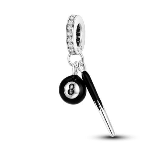 LNQOBU 925 Sterling Silver Charms for Bracelets Necklaces,5A Cubic Zirconias Evil Eye Dangle Beads Charms Jewelry Gift for Women (With one Spacer Beads Charms) - style: Pool Pendant