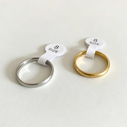 3mm Plain Stacking Band Statement Wedding Promise Ring For Women | Stainless Steel,Classical Domed Design,Tarnish Resistant,Waterproof & Sweatproof,Daily Basic Jewelry,for Couples - color: Silver