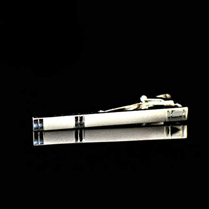 JEMYGINS Solid Color Formal Necktie and Pocket Square Tie Clip Sets for Men - color: Crimson