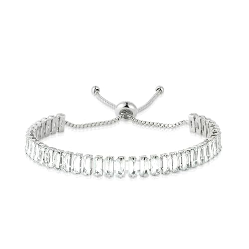 2PCS Handmade Bracelet Protection Gifts, String Adjustable Amulet Bracelet, Powerful Bracelet for Good Luck, Red Braided Bracelet for Women Mother Daughter Couples Sisters Friends - color: Silver-3 Layered Cubic Zirconia Bracelets-B