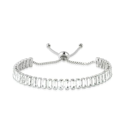 2PCS Handmade Bracelet Protection Gifts, String Adjustable Amulet Bracelet, Powerful Bracelet for Good Luck, Red Braided Bracelet for Women Mother Daughter Couples Sisters Friends - color: Silver-3 Layered Cubic Zirconia Bracelets-B