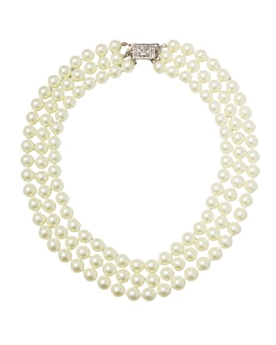 Kenneth Jay Lane Pearl Necklaces Worn By First Ladies - style: Jackie Kennedy (Deco Clasp)