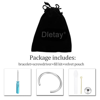 Dletay Urn Bracelet Cremation Bracelet for Ashes Memorial Ashes Bracelet Openable Cuff Bangle Bracelet - color: Silver twisted pattern