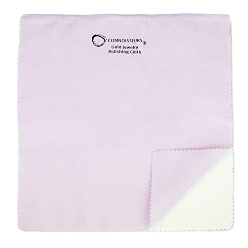 CONNOISSEURS - Extra Large Polishing Cloth - 14x14 Inches | Premium Edition - For Gold Jewelry - Ultrasoft Fabric with Anti-Tarnish Formula - style: 14 x 14 Inches - Gold