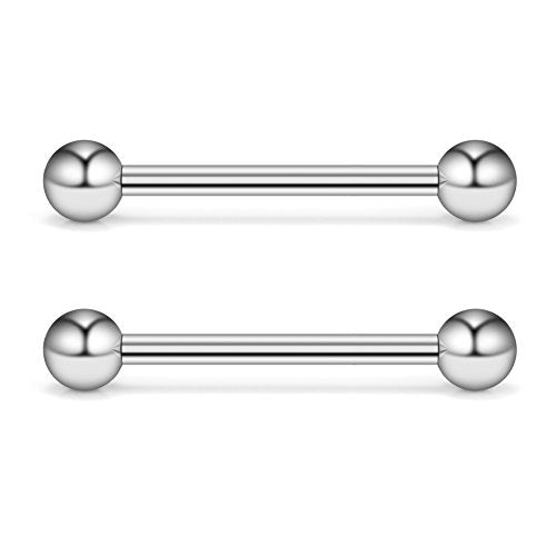 12-24PCS 16G Eyebrow Ear Helix Tragus Cartilage Earring Lip Rings Barbell Body Piercing Jewelry 6mm 8mm 10mm 12mm - style: 12mm