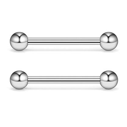 12-24PCS 16G Eyebrow Ear Helix Tragus Cartilage Earring Lip Rings Barbell Body Piercing Jewelry 6mm 8mm 10mm 12mm - style: 12mm
