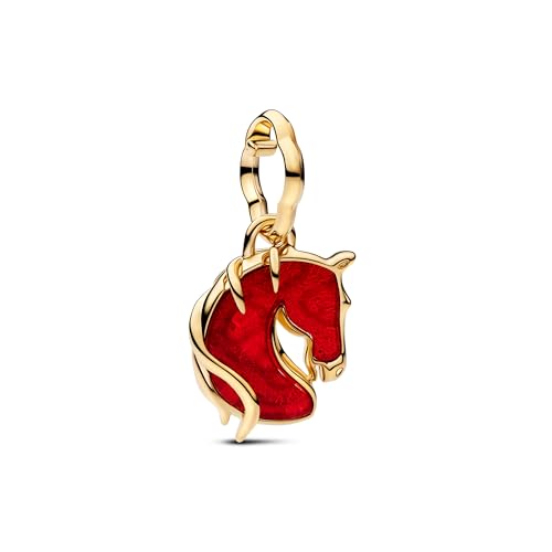 Gold Flower Family Charms for Bracelet Bead Charm for Women Jewelry Present - style: horse charms