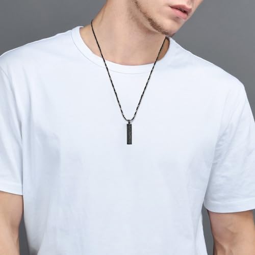 Imrsanl Tree of Life Urn Necklace for Men Women Bar Cremation Jewelry for Ashes Keepsake Ashes Necklace Pendent - color: Customize