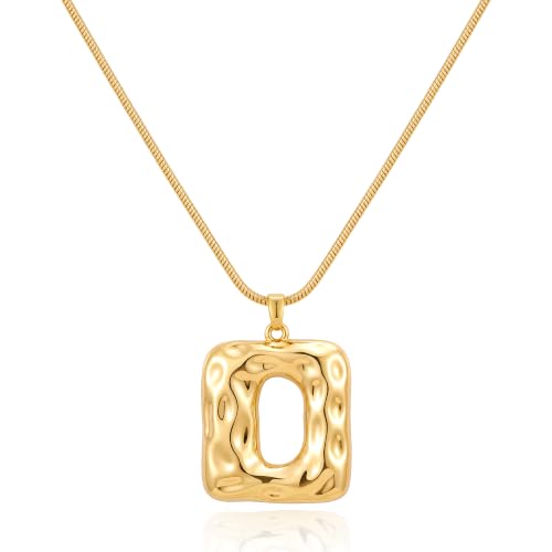 Boho Chunky Gold Statement Necklaces for Women Beach Jewelry Gifts | Versatile Everyday Wear, Pairs with Any Outfit, Ideal Gift for Any Occasion, Easy to Layer, Lightweight, Hypoallergenic - style: Hammered-Gold-C