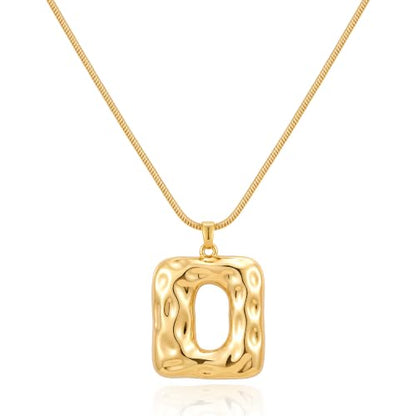 Boho Chunky Gold Statement Necklaces for Women Beach Jewelry Gifts | Versatile Everyday Wear, Pairs with Any Outfit, Ideal Gift for Any Occasion, Easy to Layer, Lightweight, Hypoallergenic - style: Hammered-Gold-C