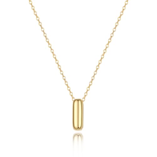 Initial Necklaces for Women Bubble Gold Silver Letter Necklace Dainty Personalized Charm Pendant Name Necklace Cute Non Tarnish Fashion Accessories Teen Gift Trendy Stuff Jewelry Gifts - color: Gold, style: I