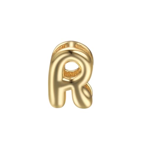 Initial Pendant Gold DIY Name Necklace Accessories Suitable for 1mm Chain - style: Letter-R