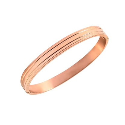 Jewarhaat Gold Bangle Bracelets for Women Trendy Love Stack Friendship Jewelry Stainless Steel Bracelet Anniversary Birthday Christmas Stocking Stuffers Adults Women - color: Rose Gold