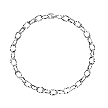 Savlano 925 Sterling Silver 9, 10 Inches Chain Anklet for Women Comes With a Gift Box - style: DC Oval Rolo