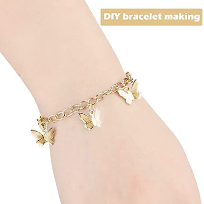 Hicarer 24 Pieces Bracelet Chains Bulk with Ot Toggle Clasp Alloy Link Chains DIY Jewelry Making Bracelets for Women DIY Jewelry Valentine's Crafts Supplies(Gold, Silver and Rose Gold) - color: Gold, Silver and Rose Gold