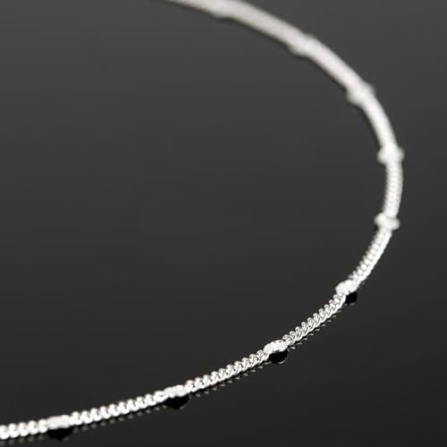 UMAOKANG 32.8 Feet Silver Chain for Women Necklace Bracelet DIY Jewelry Supplies Twist Curb Embossed Sequin Silver Plated Brass Chain Roll - color: Silver Embossed Sequin