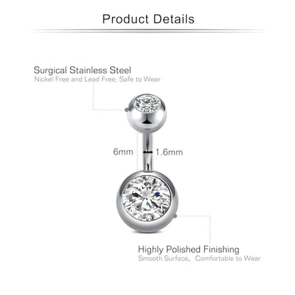 VCMART Belly Button Ring Short Bar Belly Ring Short Belly Button Rings Surgical Steel 6mm Belly Rings for Women Small Belly Button Piercing Navel Rings Piercing Jewelry - color: F -silver