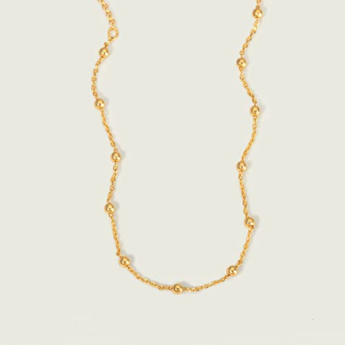 MEVECCO Anklet for Women Gold Chain 14K Gold Plated Dainty Boho Beach Summer Simple Foot Jewelry Ankle Bracelet - style: Ball Big