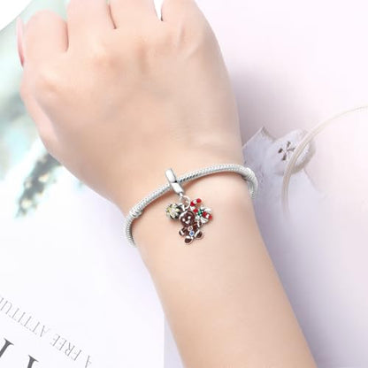 Birthday Fashion Heart Dangle Charm for Bracelets and Necklace Pendant Bead Charms Jewelry Present for Women Family Friends - style: Merry Christmas Charms