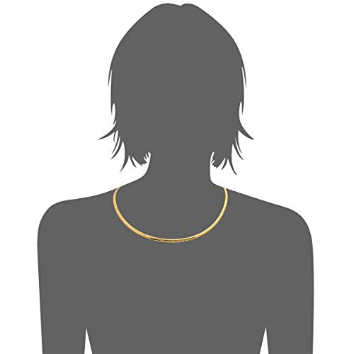 Italian Omega Chain Necklace - color: Gold, size: 4mm
