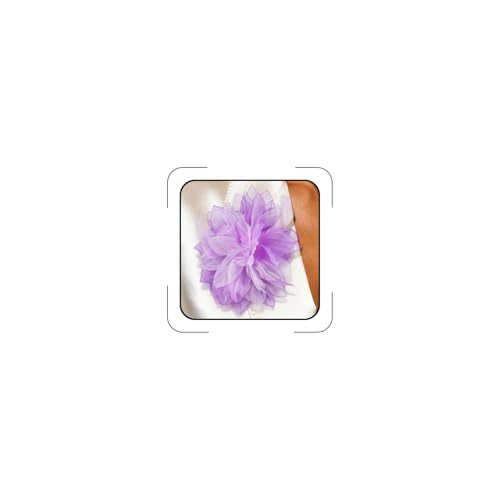 Dainty Large Flower Feather Brooch Pin for Women Oversized Floral Lapel Pins Ostrich Feathers Brooch Elegant Shawl Dress Suit Ceremony Clothes Accessories Wedding Dance Banquet Outfits Accessories - color: Purple