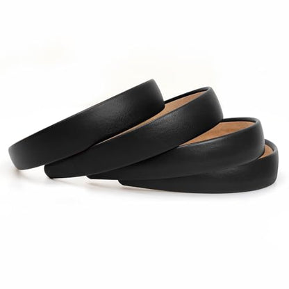 WOVOWOVO Leather Headbands for Women, 1Inch Non Slip Soft PU Hair Head Bands Diademas Para Mujer De Moda Cute Beauty Fashion Hairbands Hair Accessories（Black） - color: Multicolor-G