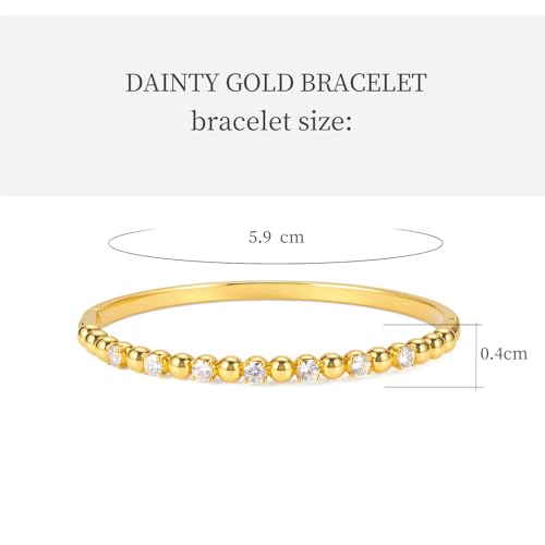 hotoo Gold Plated Bangle Bracelet for Women - style: Knotted