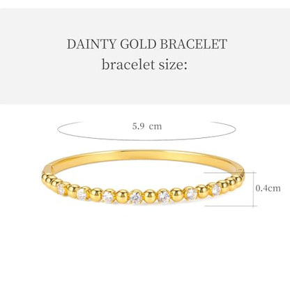 hotoo Gold Plated Bangle Bracelet for Women - style: Knotted